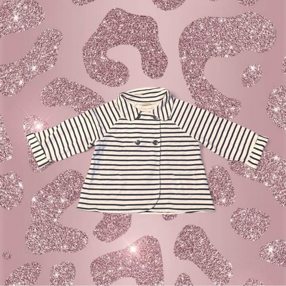 Crazy 8 Navy/Black and White Striped Jacket/Blaizer